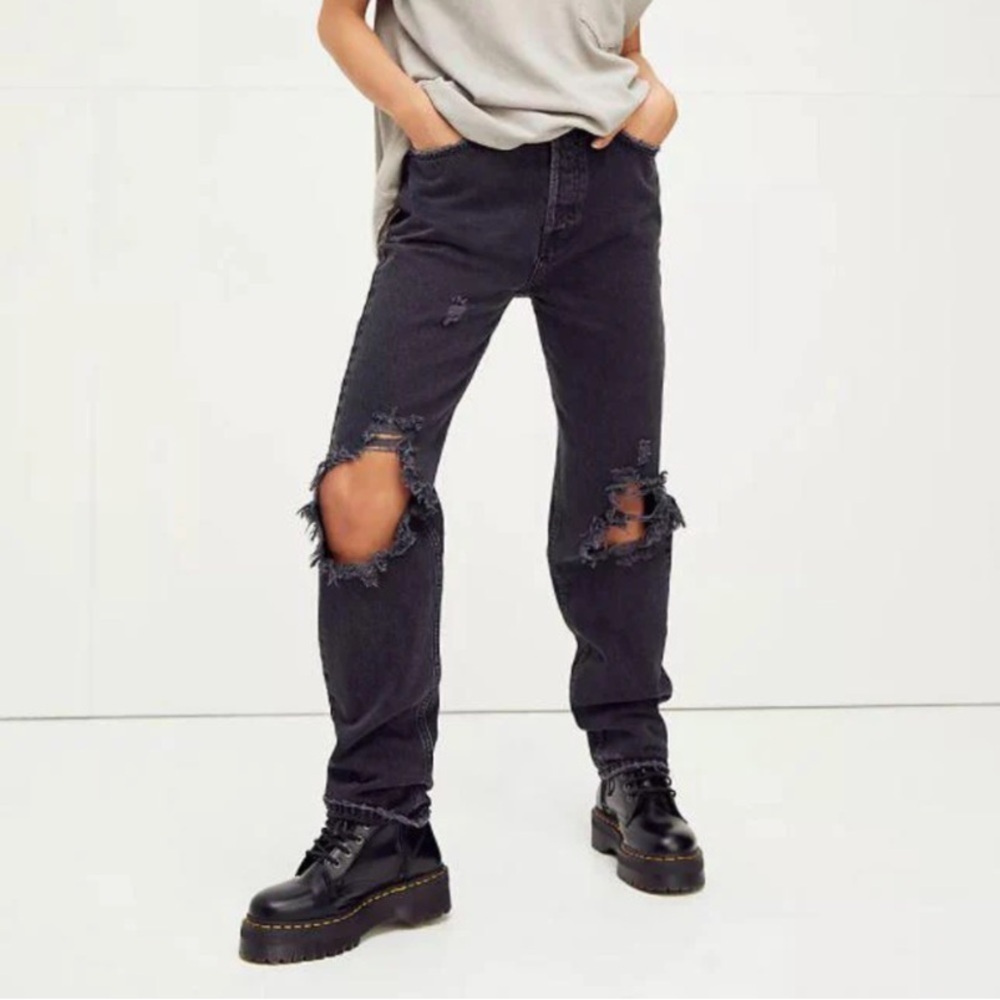 Free People High Rise The Lasso Straight Jeans